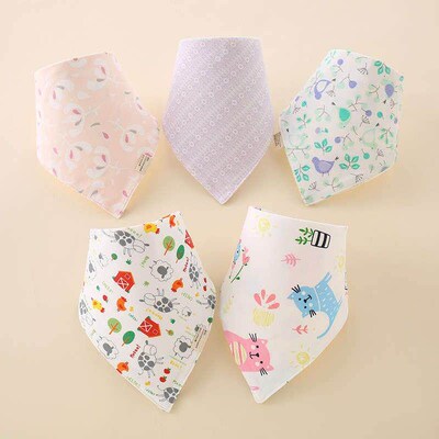 9 Style Newborn Bibs Cotton Triangle Double Bandana Bib Inf