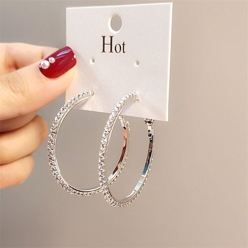 2023 new fashion exaggerated style shiny crystal Rhine women