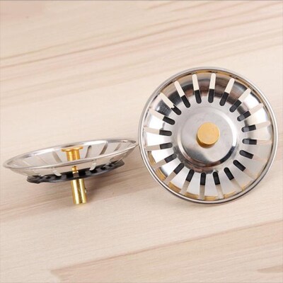 Stainless Steel Kitchen Sink Strainer Stopper Waste Plug Sin