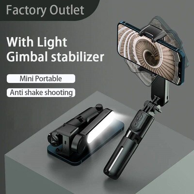 Handheld Selfie  Gimbal Stabilizer Holder Adjustable Fill Li