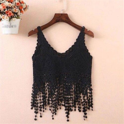 Women Summer Hollow Out Crochet Crop Tank Top Knit Sweet