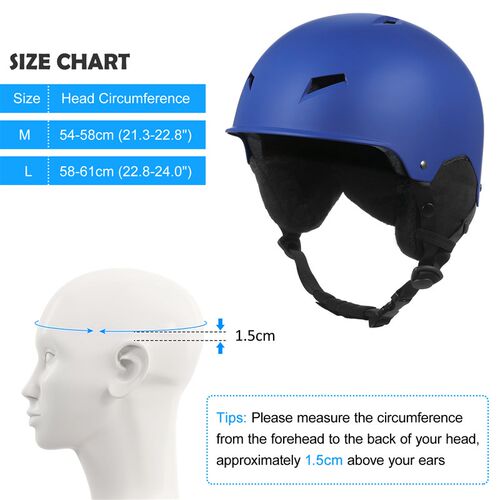 Snow Helmet with Detachable Earmuff Men Women Snowboard Helm