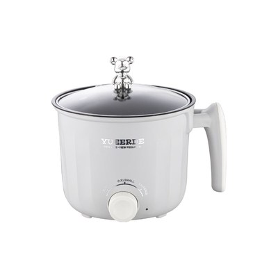 【粤尔德】菱形旋钮快煮锅学生宿舍多功能电火锅家用小功率泡面锅