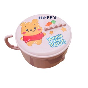 900ml卡通30不锈钢恐龙碗儿童学生防烫保温带把手宿舍泡面碗圆形