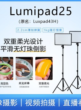 南冠Lumipd摄影灯1寸LED外拍平板儿童摄影补光灯PD3H两灯装