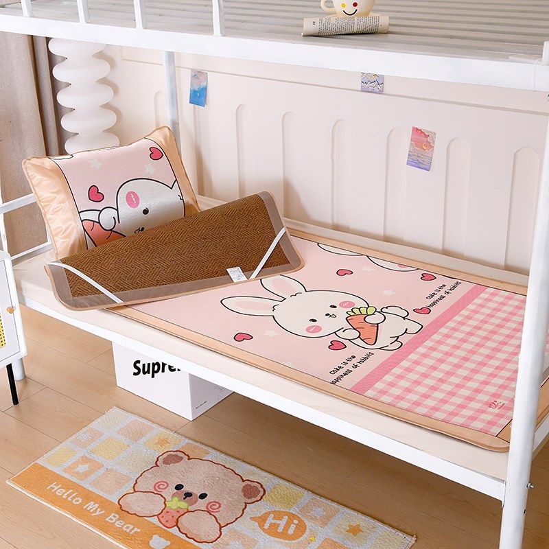 夏天冰丝席凉席加厚藤席学生宿舍上下铺单人草席子母床0.8m卡通席,床上用品,冰丝席,淘宝优惠券,粉丝福利购,淘宝优惠卷