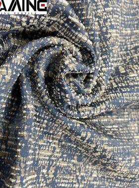 色织亚麻高精密提花格子HF10071面料窗帘布沙坐抱枕面发料大垫提