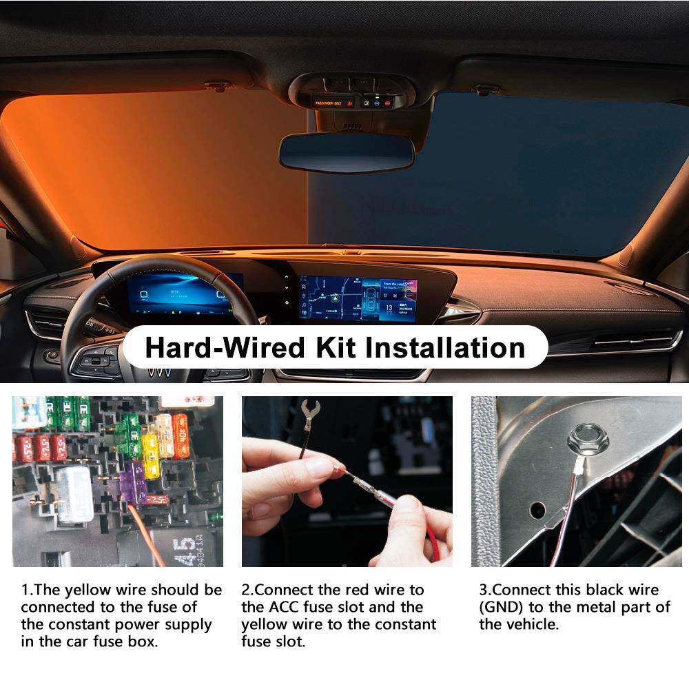 汽车行车记录仪线降压线缩夜时录影24时停车50119监小控车载电源