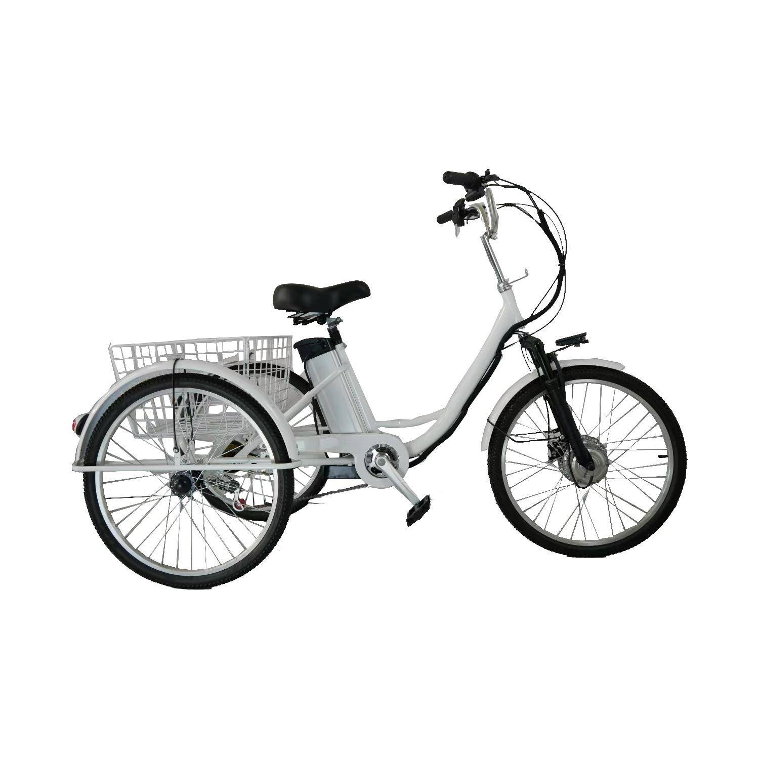 蓝电动锂三轮车小型年代步车224/寸助4/寸电送父母锻炼马买菜遛老