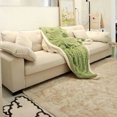 奶油简风布艺沙发客34151厅小型约现朵代轻奢超大座深家用户直排