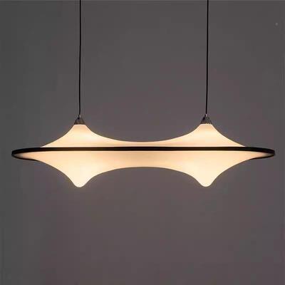 新灯款云朵飞船吊极简复古条亚克客厅卧室餐力厅吧台长客238厅吊