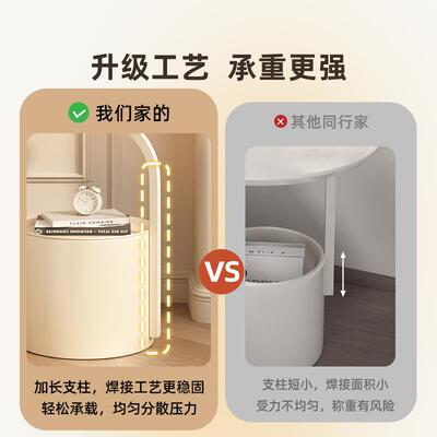 床柜替代神器家用头卧室床头物纳架小置型收柜奶油风AEP沙发边几