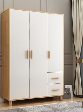实大约木衣柜家用卧室现代简简易柜组装出租房用78204组合子多功