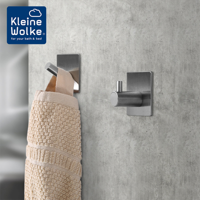 Kleine Wolke进口不锈钢挂钩壁挂墙壁免打孔无痕强力粘胶家居粘钩