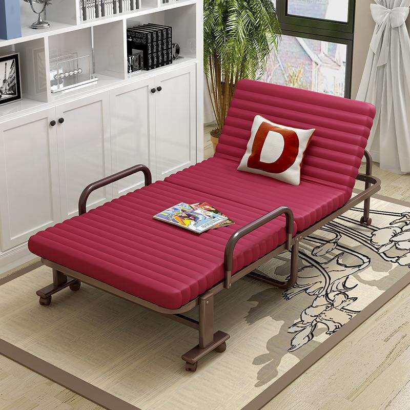 折叠床沙发收纳小床单人双人办公室午休睡家用便携式多功能加固