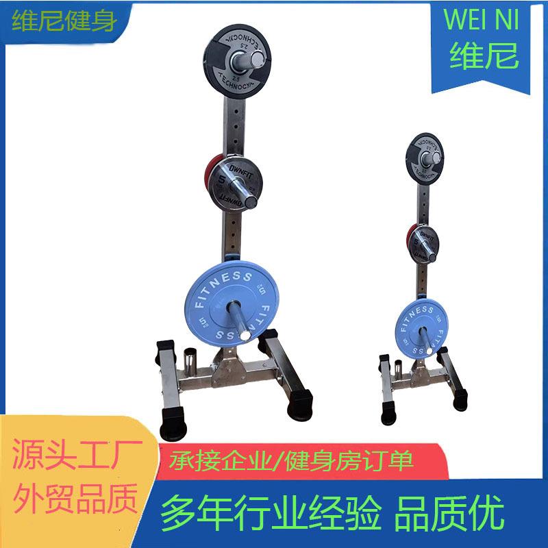 电镀杠铃片架家用训练存放架商用健身房可移动家用杠铃杆收纳架图片
