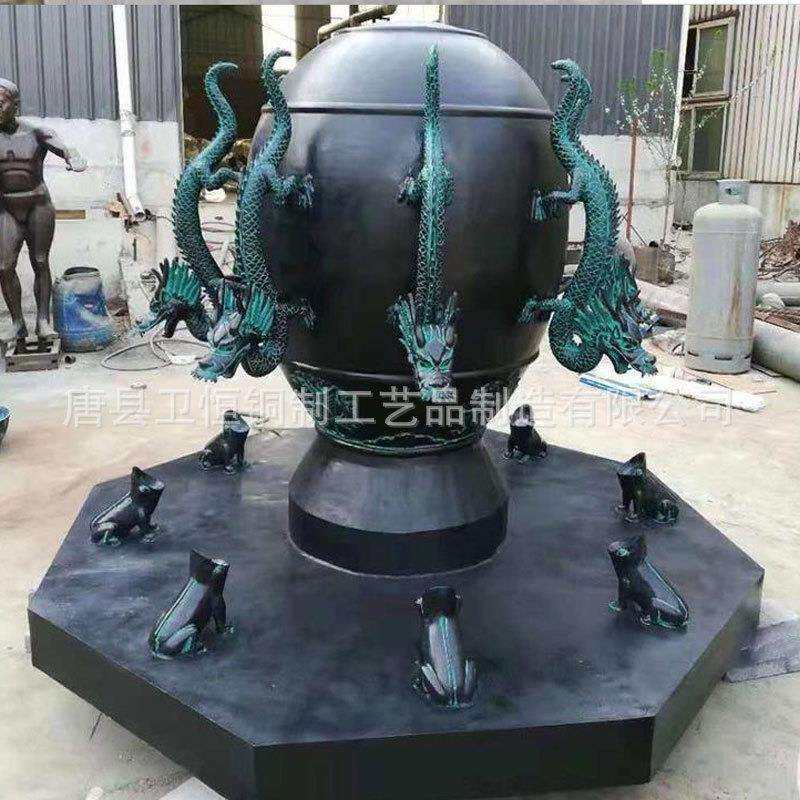 纯铜地动仪浑天仪雕塑铸铜铸铁镂空装饰校园古代四大发明景观雕塑