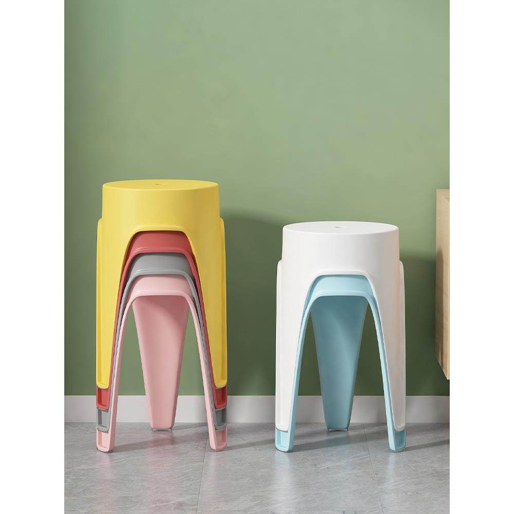 家用可叠放塑料凳子加厚圆凳餐桌板凳现代简约餐厅椅子北欧高凳子,鲜花速递/花卉仿真/绿植园艺,割草机/草坪机,淘宝优惠券,粉丝福利购,淘宝优惠卷