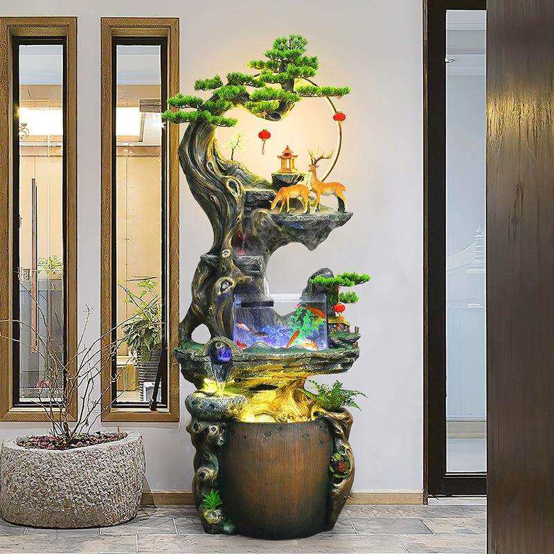 风水轮假山流水喷泉景观招财鱼缸循环水摆件办公室根雕水景加湿器,鲜花速递/花卉仿真/绿植园艺,割草机/草坪机,淘宝优惠券,粉丝福利购,淘宝优惠卷