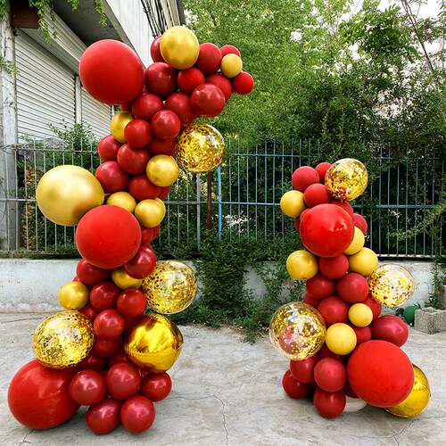 Engagement wedding wine red balloon balloon set arch birthda