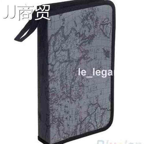 world map pattern cd vcd dvd 80 discs storage holder case w