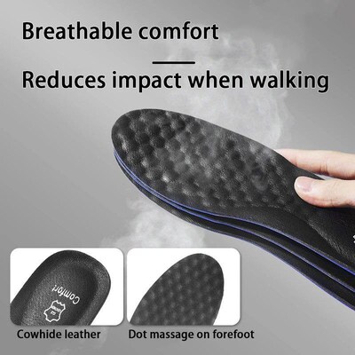 leather breathable inole Arch upport orthopedic inole Shock