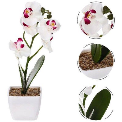 Home Realistic Artificial Simulated Phalaenopsis Faux