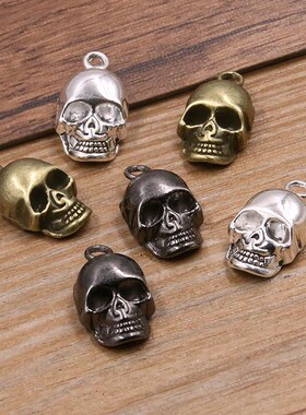 10Pcs 11*20mm 3 Color Skull Ghost Head Charms Halloween Pend