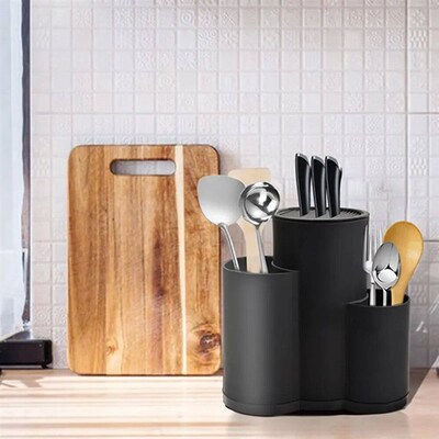 3-in-1 Safety Universal Knife Holder Kitchen Utensil Rack La