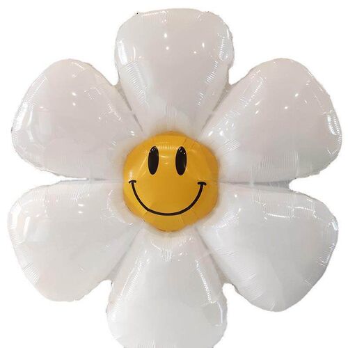 10/1pcs White Daisy Flower Balloon Aluminum Foil Balloons