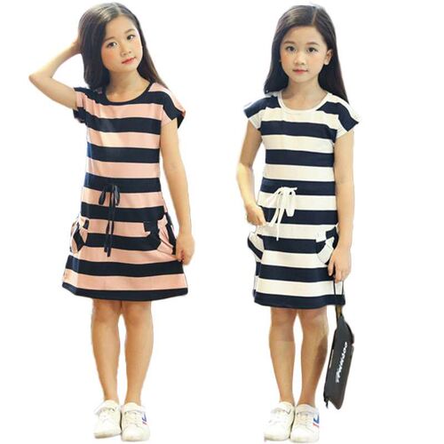 Summer New Childrens Wear Girls Dress Large Childrens Sho