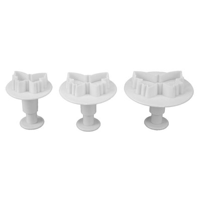 3Pcs Christmas Baking Mold Butterfly Fondant Cookie Cake Sug