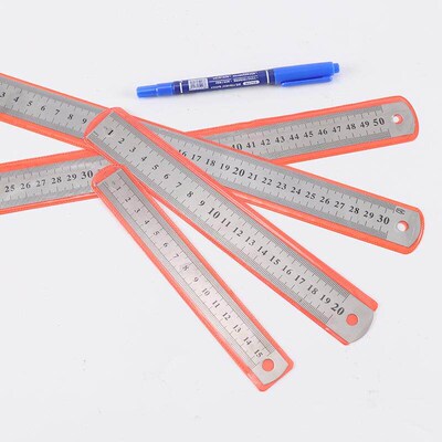 [Sword] Steel ruler stainless steel ruler 15/20cm metal long