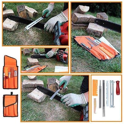 ABRM-Chainsaw Sharpening Kit 10 Pieces Saw Chains Files Set