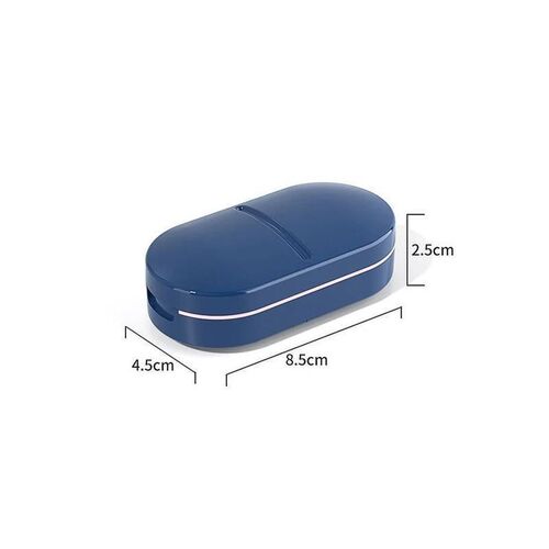 Pill Cutter With Invisible Storage Box Portable 2 In 1 Mini