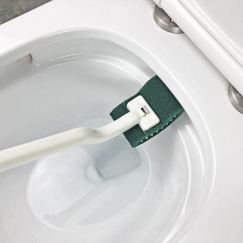 Dead-angle-free soft-bristle toilet brush Cleaning brush set