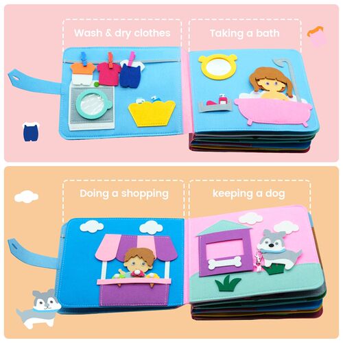 Baby Cloth Books Toddler Basic Life Skill Early Learning Edu