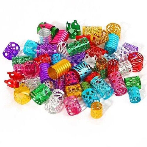 100/500pcs Dread Hair Rings Adjustable Cuff Clip Hair