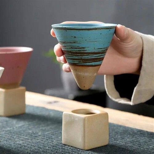 Pottery Funnel Coffee Cup Pottery Funnel Latte Cup Handmade