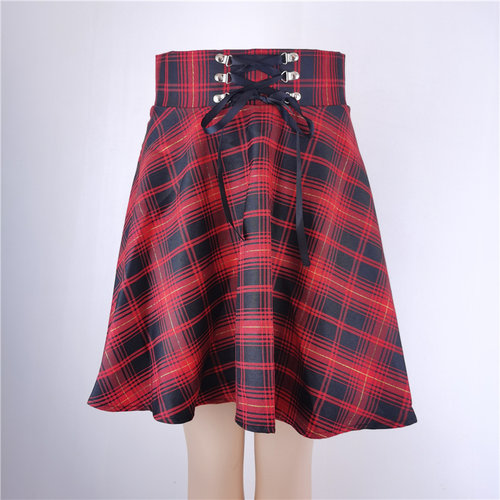 High Waist Pleated Mini Skirts Women Gothic Punk Black Lace