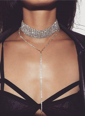 2022 NEW Selling Rhinestone Choker Crystal Gem Luxury Choker