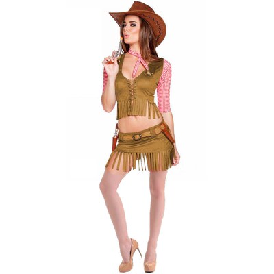 Dance Costume for Women Western Cowboy Halloween Pirate Styl