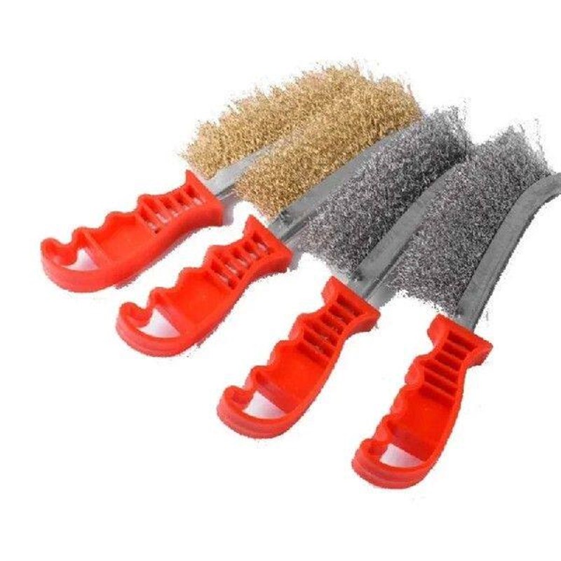 Knife-shaped Steel Wire Brush Barbecue Cleaning Stainless - 实物图