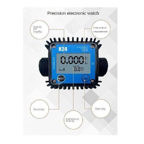 1 Piece LCD Fuel Flow Meter K24 For Turbine Digital Die-Sel