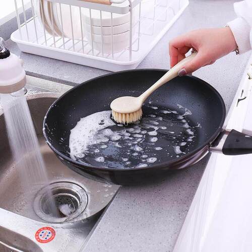 Long-Handle Pot Cleaning Brush - A Versatile Kitchen Cleanin