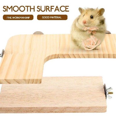 Hamster Jumping Platform Climbing Board Parrot Wooden Pet
