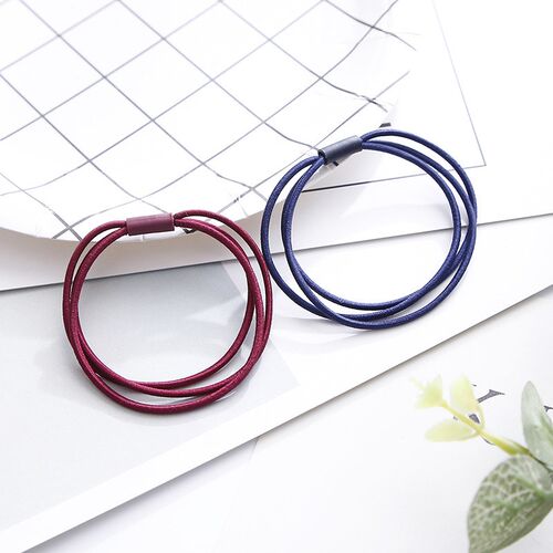 5Pcs/Lot Fashion Women Girls Rubber Bands tail Holder three-