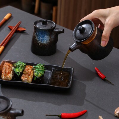 Ceramic Seasoning Bottle Soy Sauce Bottle Vinegar Jar Chili