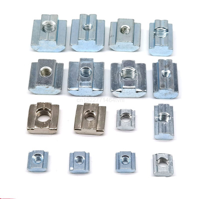 M3 M4 M5 M6 M8 M10 T Block Square nuts T-Track Sliding Hamme