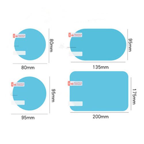 2PCS Car Rearview Mirror Rainproof Film Nano Mirror Anti-fog